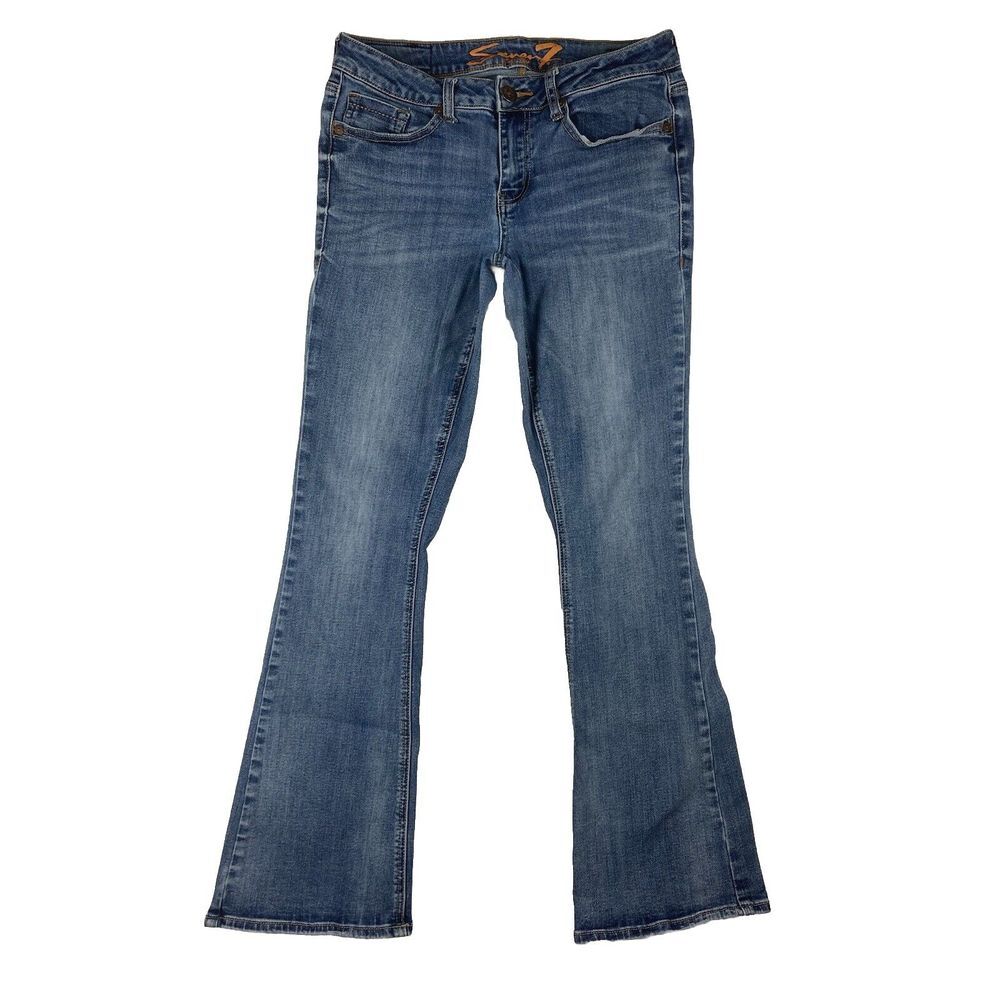 Seven 7 Jeans Womens Bootcut Blue Medium Wash Jeans Size 10